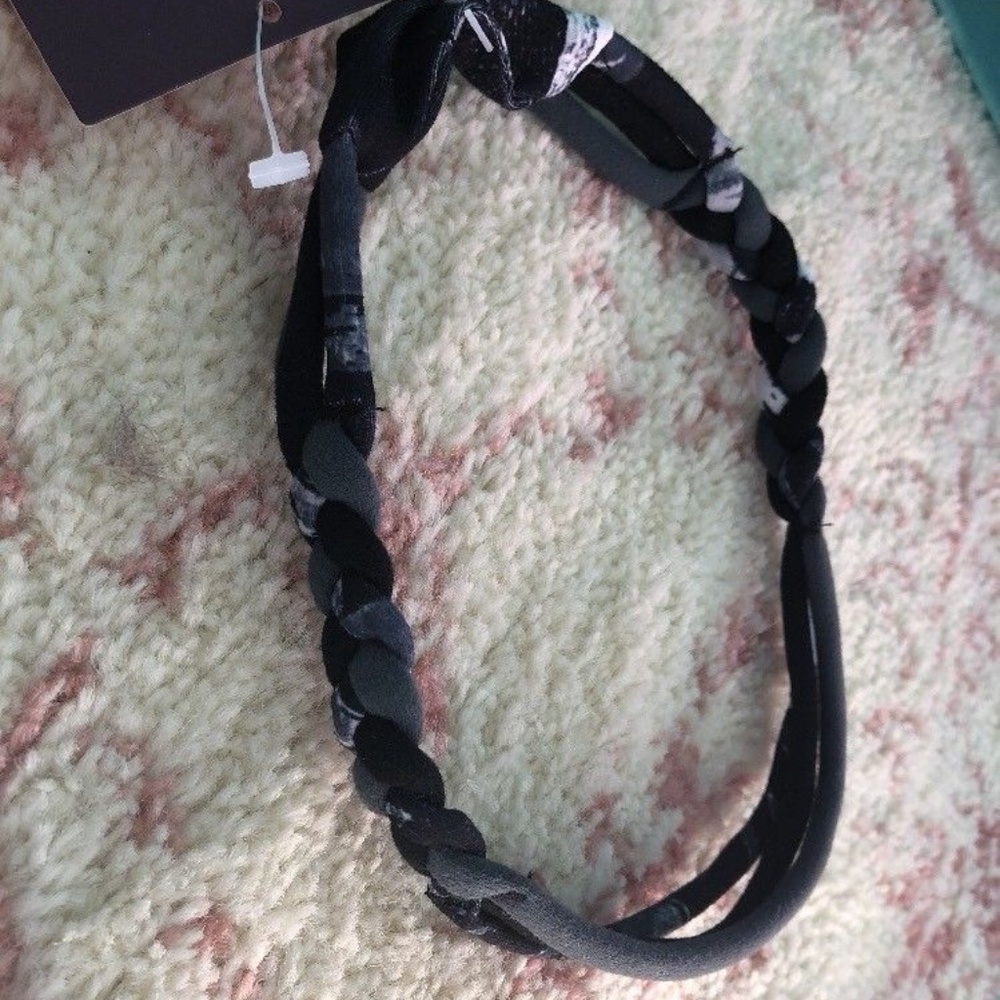 Zella Workout Headband Grey Braided